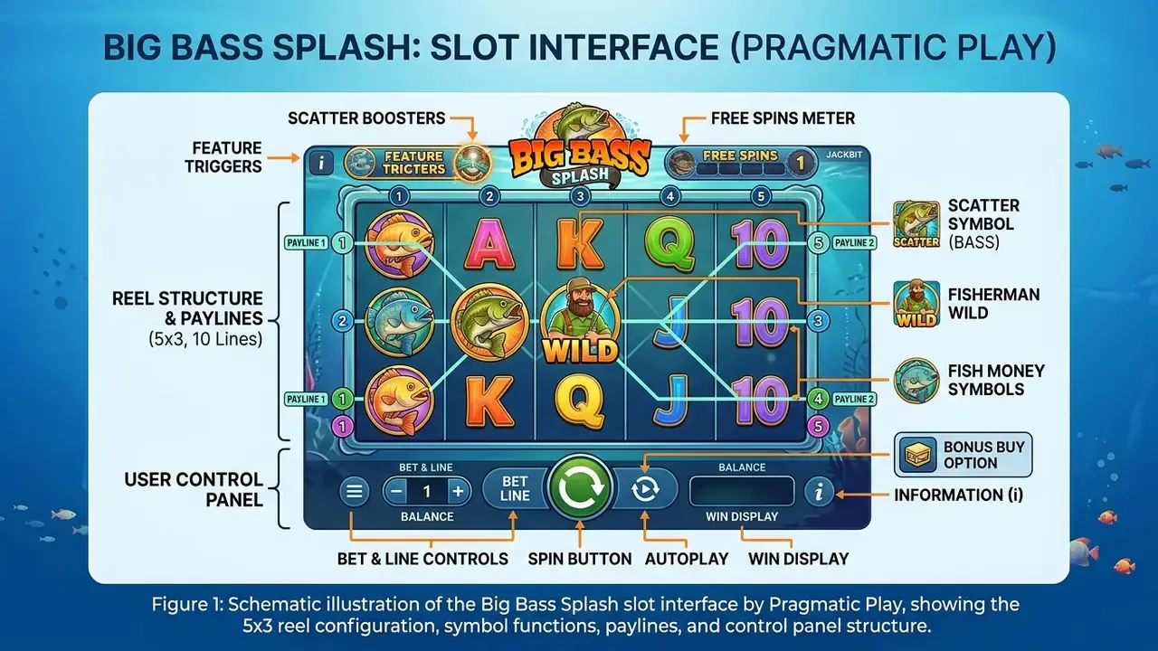 Big Bass Splash slot interface Pragmatic Play