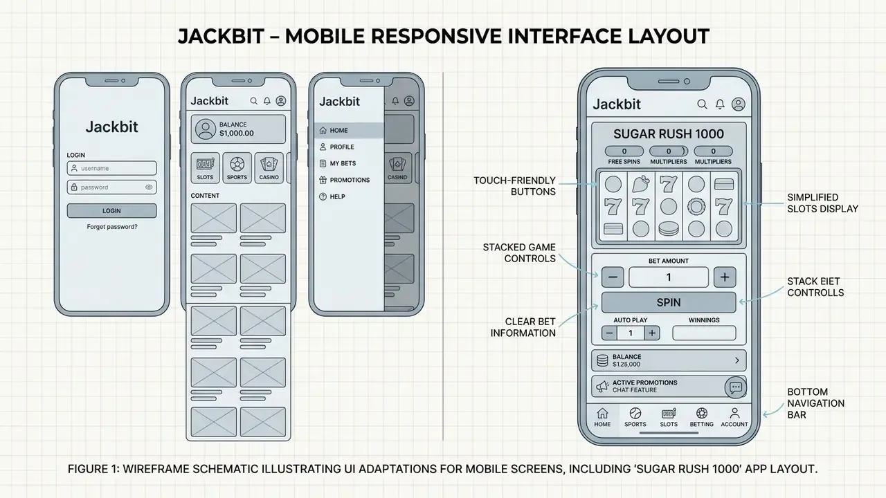 sugar rush 1000 mobile app layout